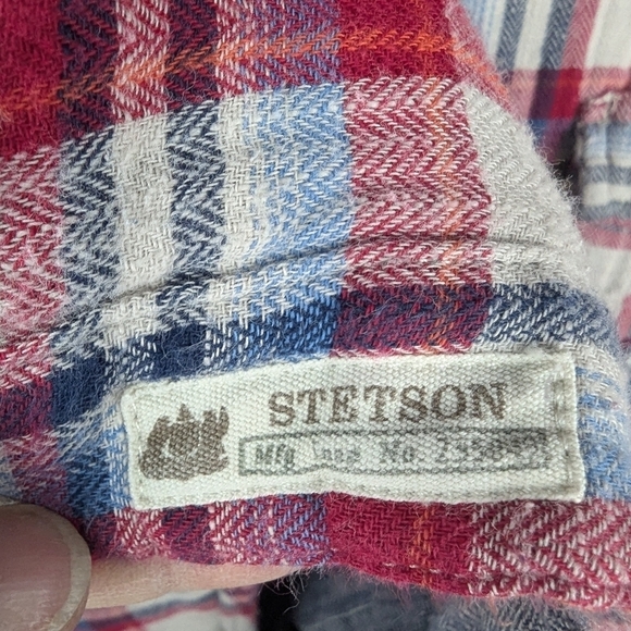 Stetson medium flannel button down with lining - Picture 6 of 11